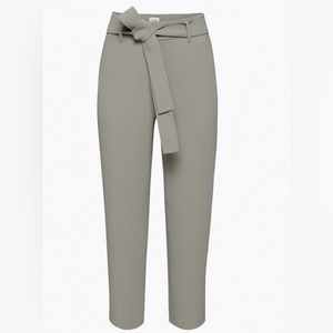Aritzia tie front pants charcoal gray size 0